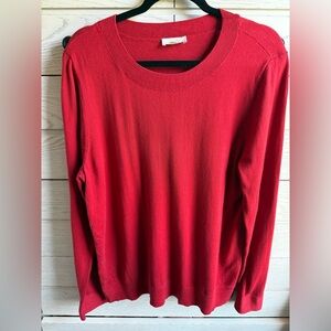 LOFT Vibrant Red Knit Top